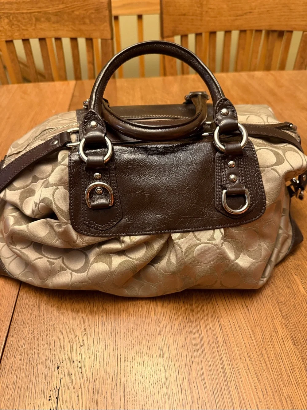 Coach Ashley Signature Bag with detachable strap